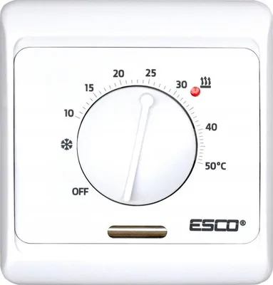 Immagine prodotto di Termostato ambiente TC-210 da incasso, termostato analogico con manopola, da 16A a 3200W, per la regolazione della temperatura ambiente