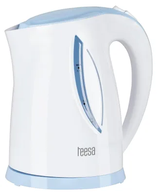 Productafbeelding van Draadloze waterkoker, 1,7 liter, wit/blauw