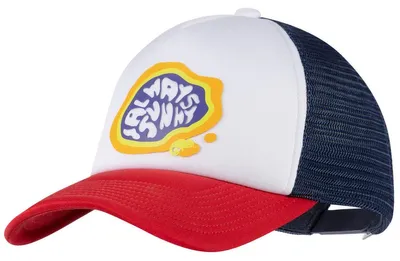 Zdjęcie produktu dla Czapka z daszkiem Buff Trucker dla młodzieży – klasyczny model dla dzieci, biało-czerwono-niebieska (Parth Multi), 137831-555 – rozmiar uniwersalny dla dzieci