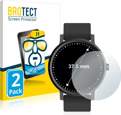 Produktbild von 2x Für Armbanduhren (Kreisrund, ø: 37.5 mm) Schutzfolie BROTECT Displayschutz Display Schutz Folie Klar Transparent