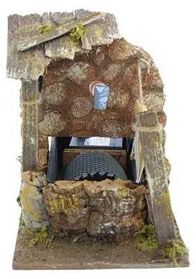 Zdjęcie produktu dla Fontanna szopki moranduzzo z pompą woda 10X15X14CM drewno