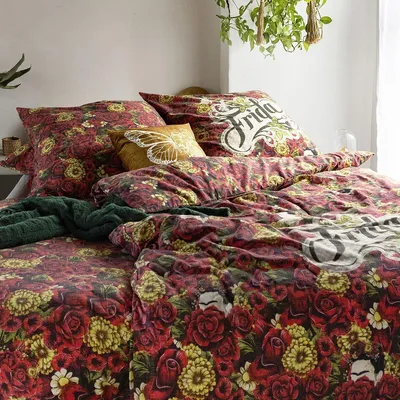Produktbild von Irisette Flausch-Baumwolle Bettwäsche Monte 8584 rot 135x200 cm + 80x80 cm