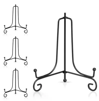 4er-Set Metall-Displayständer, klappbar, 14,5 cm, schwarz