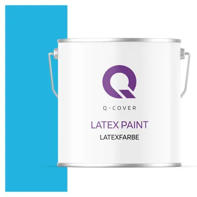 Produktbild von Latexfarbe 5 L Blau Innenfarbe Wandfarbe Deckenfarbe Klasse 3 Mattfarbe Scheuerfest Hohe Deckkraft