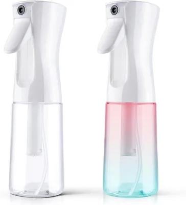 Produktbild von Famanu Sprühflaschen-Set 2 Stück, feiner Nebel für lockiges Haar und Styling, 200 ml, leakt nicht