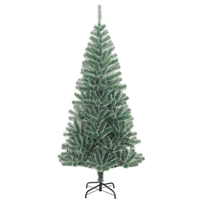 Image de vidaXL Sapin de Noël artificiel enneigé vert 210 cm