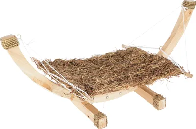 Produktbild von Hängematte SIESTA aus Gras mit Holzgestell, 73x36x34cm