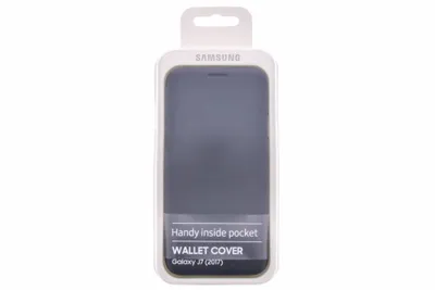 Produktbild von Samsung EF-WJ730, Geldbörsenhülle, Samsung, Samsung Galaxy J7 (2017), 14 cm (5.5"), Schwarz