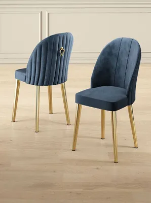 Produktbild von Skye Decor, Mara - Anthracite, Gold, Stuhlset (6-teilig), Anthrazit, Rahmen: 100 % METALL, 44 x 90 x 42 cm