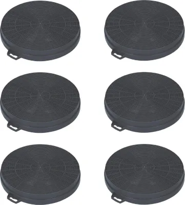 Produktbild von 6x Trade-Shop Dunstabzugshaube Aktivkohle-Filter Ø210mm ersetzt Siemens LZ51400, Neff Z5115X0, Constructa CZ5115X0, Drehflex AK01, KRONA Steel CKF150