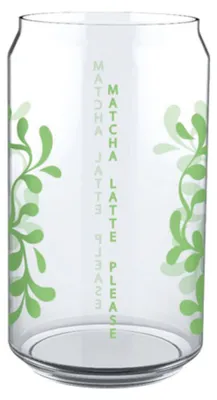 Obrázek produktu pro Sklenice Arcoroc Can „Matcha Latte“ s dekorem, 470 ml, balení po 6 kusech