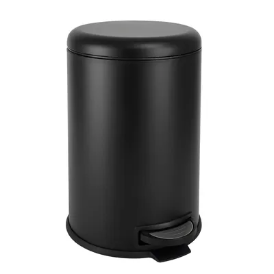 Image de SVITA T20 Poubelle à pédale Poubelle 20 litres incl. seau intérieur rond Aide à la cuisine Acier Noir