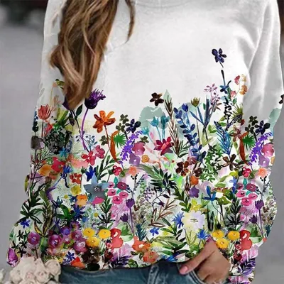 Imagen del producto de Camiseta de manga larga con estampado 3D, estilo casual, marca Heren