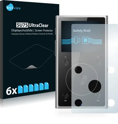 Produktbild von 6x Für FiiO X1 II Schutzfolie Savvies Displayschutz Display Schutz Folie Klar Transparent