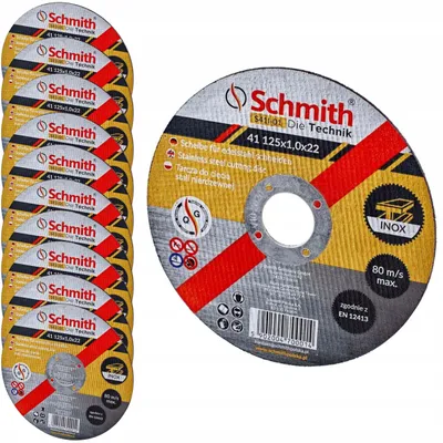 Produktbild von Schmith Trennscheibe 125x1 mm Edelstahl INOX 10 Stück