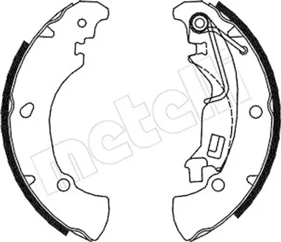 Produktbild von METELLI Bremsbackensatz Trommelbremse Hinten für FIAT PUNTO (188) 203,2mm 53-0084