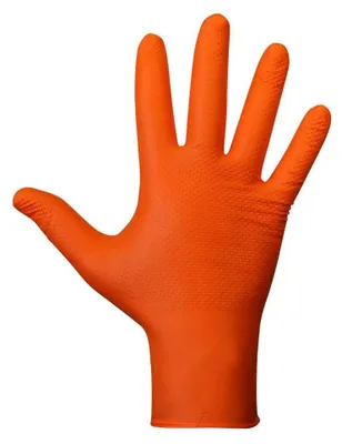 Immagine prodotto di Guanti JUBA Nitrile Agility Grip Arancione senza polvere 50 pezzi - - Marca: 8423752239566 - Taglia: 10