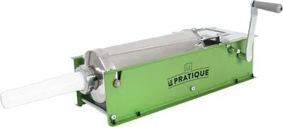 Image de Poussoir A Saucisse Horizontal 7 L Cylindre Inox, Double Vitesse Et Livré Avec 4 Entonnoirs(ø 15, 23, 29, 38 Mm) - Le Pratique