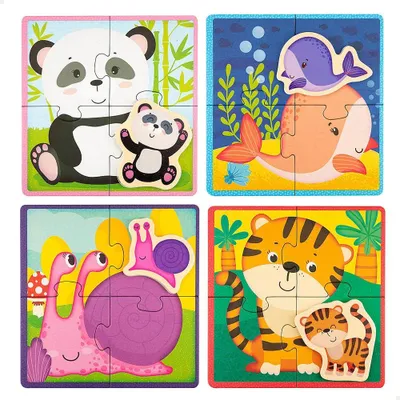 Imagen del producto de Puzzle de madera Montessori - Animales