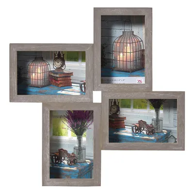 Image de Walther Cadre galerie rustique 4 photos 10x15 cm gris
