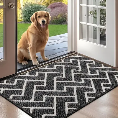 Produktbild von PolkaHome® Antirutsch-Innentürmatte, 60 x 90 cm - Langlebig und Saugfähig - Schmutzfangmatte für Eingang