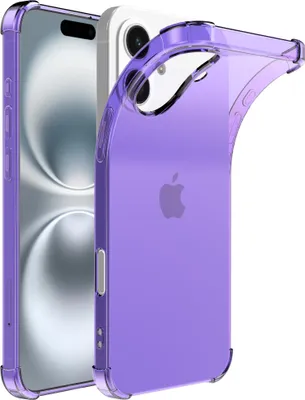 Produktbild von Smartphonica Handyhülle Geeignet für iPhone 16  Transparente stoßfeste Silikonhülle mit Bumper - stoßfeste Rückseite  Abdeckung Fall - Lila