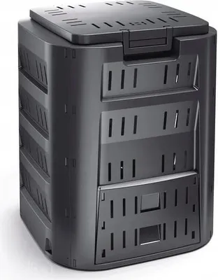 Zdjęcie produktu dla Kompostownik wolnostojący czarny 220L COMPOGREEN IKST220C-S411