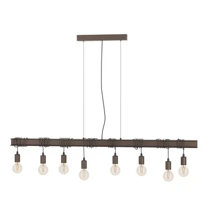 Immagine prodotto di Eglo 43524 TOWNSHEND 4 E27 8 vie a sospensione 1500x140mm Marrone Nero