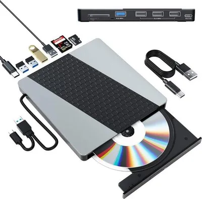 Obrázok produktu pre Prenosný externý DVD prehrávač pre notebook – DVD vypaľovačka
