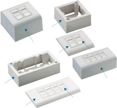 Obrázek produktu pro DATACOM Modul.dat.zásuvka UTP CAT5E 4xRJ45 na i pod omítku