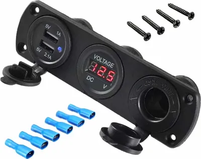 Obrázok produktu pre APT PLS37 12V zásuvka + 2x USB + voltmeter panel