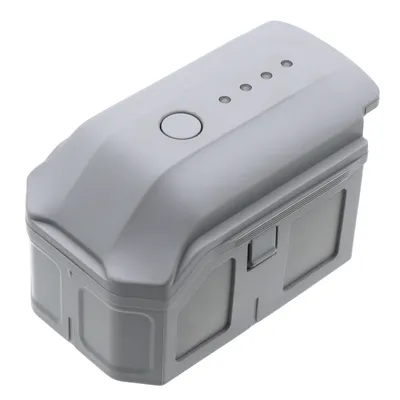 A gray drone battery is shown against a white background.