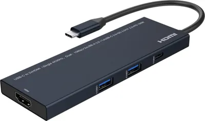 Image de Mini station d'accueil MicroConnect USB-C vers HDMI, 2x