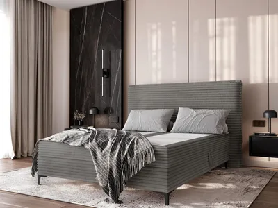 Produktbild von Kontinentales Bett 160x200 MADRONA - grau