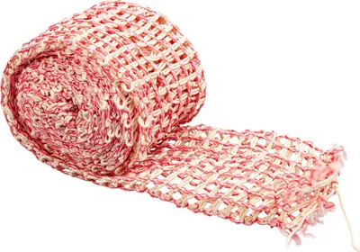 Produktbild von Fleischräuchernetz 18cm 3m rot creme elastisch