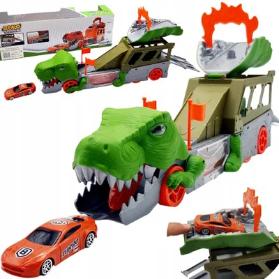 Produktbild von NORIMPEX Dinosaurier LKW mit Abschussrampe Spielzeugauto Set