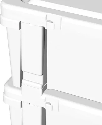 Immagine prodotto di Carrello in plastica bianca con 5 ripiani e 4 ruote