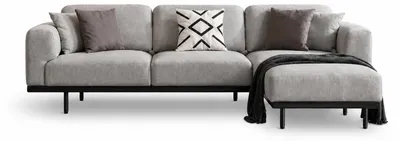 Produktbild von Ecksofa L-Form Hochwertig Stoff Modern Stilvoll Weich Praktisch