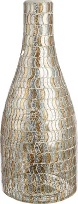 Produktbild von Gilde Vase, "Sanga", graphisch, Glas, goldfarben, silberfarben, VE 2, H. 32 cm, D. 13 cm 59160 4063387591604