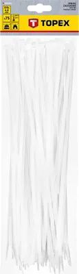 Immagine prodotto di Fascette TOPEX 4,8 x 370 mm, 75 pezzi, bianco
