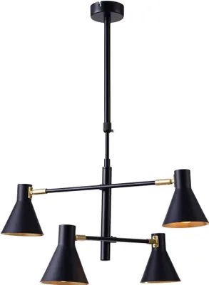 Obrázek produktu pro Candellux Černo-zlatý závěsný lustr Less pro žárovku 4x E14 34-72689