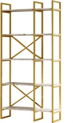 Immagine prodotto di Zephirine - Libreria, 88x30x175h cm Grigio, 5 Ripiani