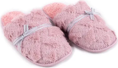 Produktbild von Rosa Damenpantoffeln mit Schleife 36-37 YOCLUB