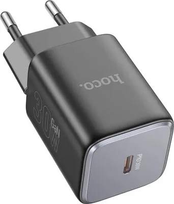 Immagine prodotto di Caricatore USB Tipo C PD QC 30W GaN N43 Caricatore da parete Caricatore rapido Nero