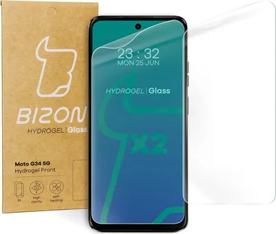 Produktbild von Folia hydrożelowa na ekran Bizon Glass Hydrogel Front do Motorola Moto G34 / G45 5G, 2 sztuki