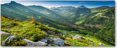 Produktbild von Tulup® Leinwandbild - 125x50 cm - Wandkunst - Drucke auf Leinwand - Leinwanddruck  - Landschaften - Grün - Berge Tatra