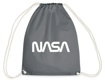 Produktbild von Spreadshirt NASA Logo Turnbeutel, One size, Grau