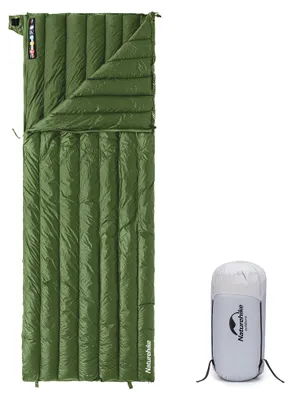 Productafbeelding van Donzen slaapzak, ultralicht, waterdicht, groen