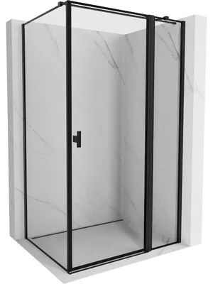 Obrázek produktu pro Mexen Mist T sprchový kout otočný pravý 100 x 90 cm, černý rámeček, černý - 8A4T-100-090-70-70-P