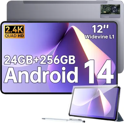Produktbild von OUKITEL OT5S Tablet Android 14 12 Zoll 2.4K Tablets 24(6+18) GB RAM +256GB ROM (2TB TF) Gaming Tablet 8250mAh 16MP 4G Dual SIM/5G Grau